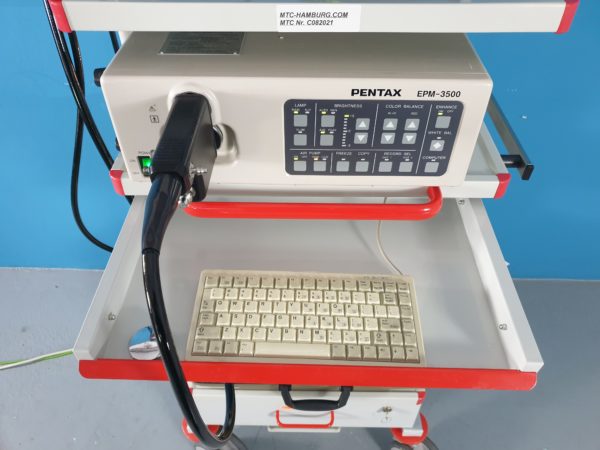 PENTAX EPM-3500 + Pentax  HITACHI  EG-3630UR + Monitor  Cresco, Geräte wagen mit Trenntrafo, ...