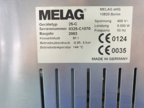 MELAG Cliniklav 25-C // 25 C Reinigungs- Und Desinfektionsgerät Sterilistaor + Osmose und CF Card Printer