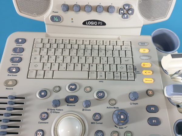 GE Logiq P5 Farbdoppler mit 4C Konvex und 12L Linear