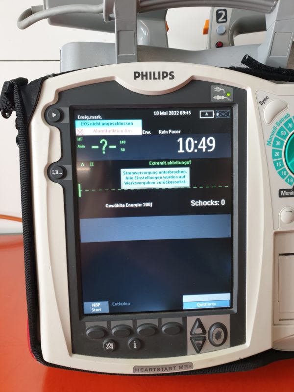 PHILIPS HeartStart MRx Defibrillator mit Zubehör und Tragetasche