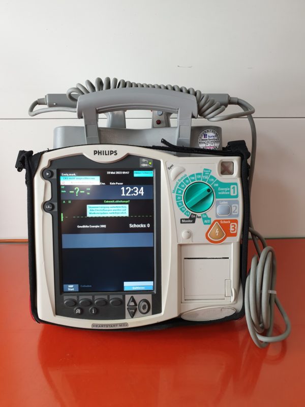 PHILIPS HeartStart MRx Defibrillator mit Zubehör und Tragetasche