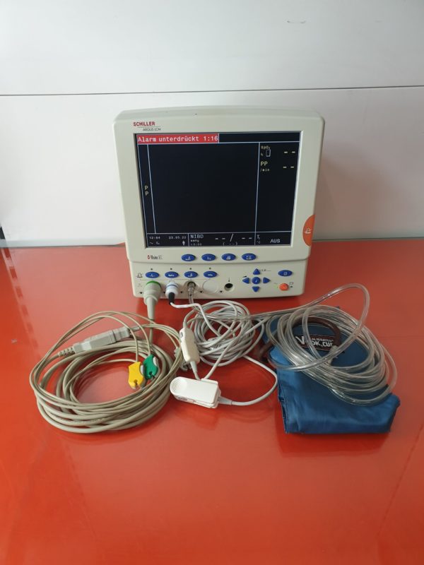 Schiller Argus LCM Basic  Überwachungsmonitor // Patientenmonitor  mit  Zubehör