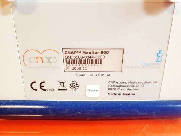 CNSystems  CNAP Monitor 500 by CNSystems  Continuous Noninvasive Blood Pressure Monitoring