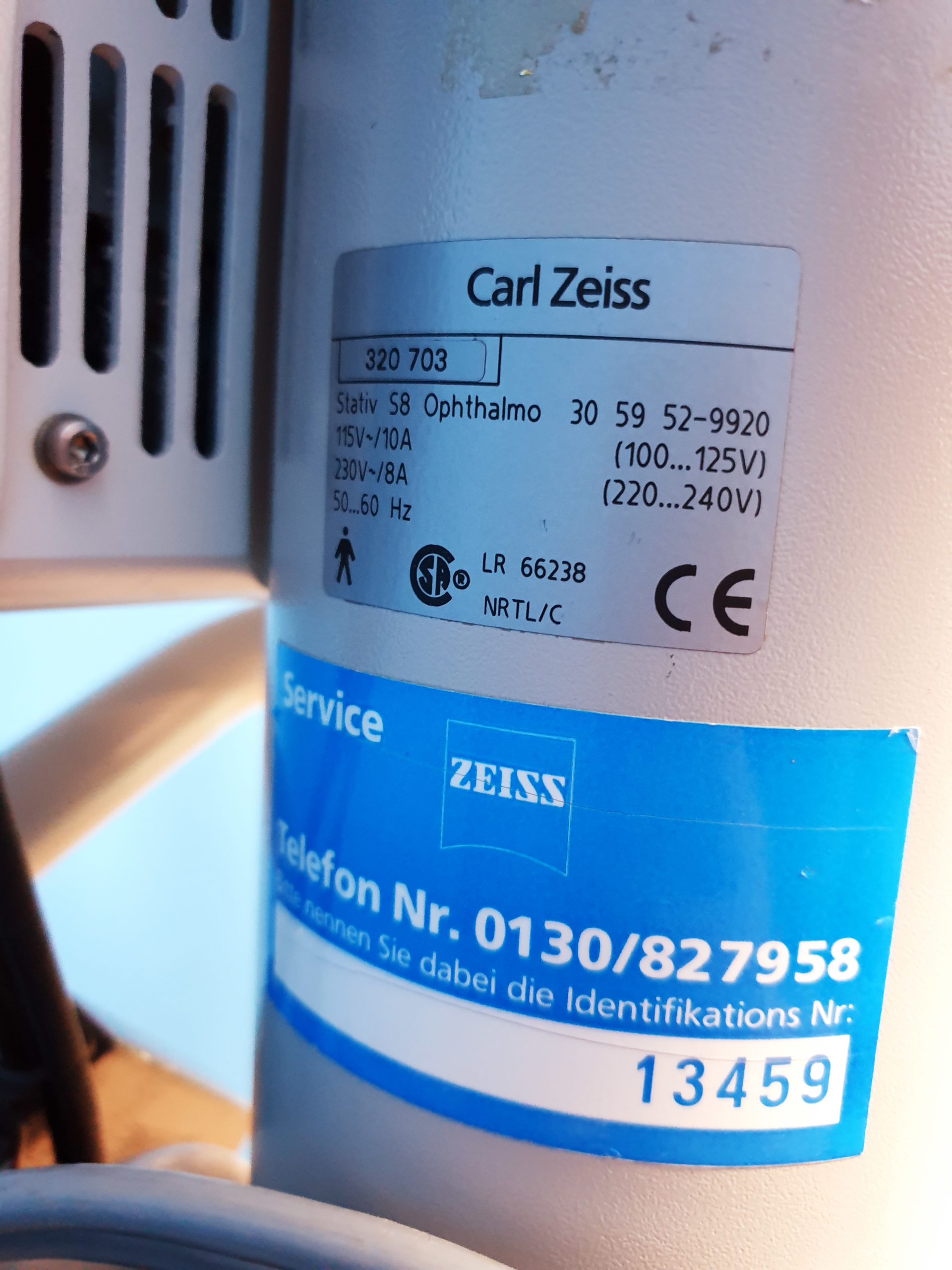 Carl Zeiss OPMI Visu 200 S8 Ophtalmology Surgical Microscope Ophtalmolgie