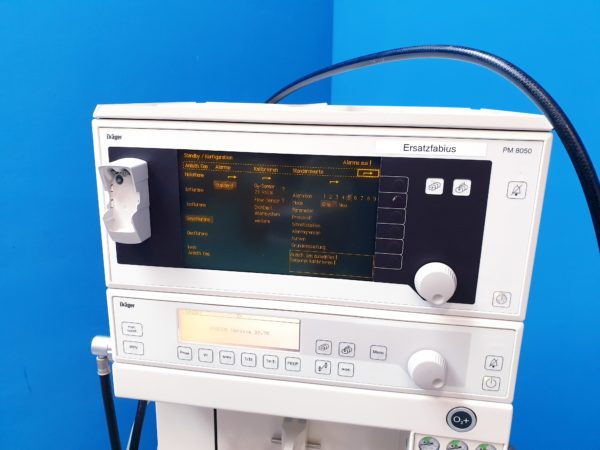 Dräger Fabius Narkosegerät mit PM 8050 Gasmonitor SW: 02.80 3 Gasig REFURBISHED