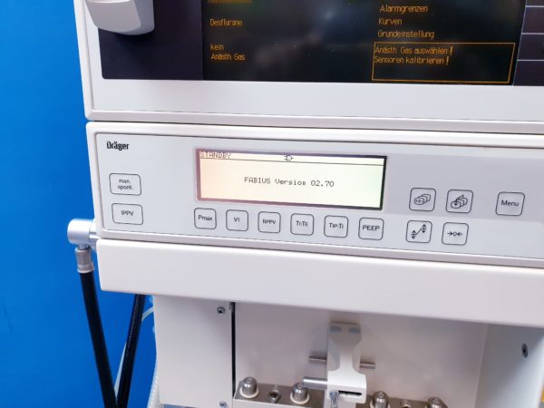 Dräger Fabius Narkosegerät mit PM 8050 Gasmonitor SW: 02.80 3 Gasig REFURBISHED