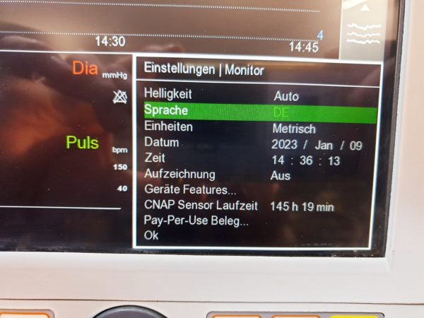 CNSystems CNAP Monitor 500 by CNSystems Continuous Noninvasive Blood Pressure Monitoring  DOM 2015