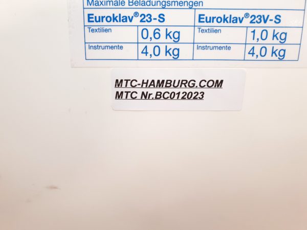 Melag 23VS+  23 VS+  // 23 VS + Euroklav Sterilisator Autoklav