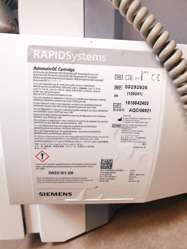 Siemens RAPIDPoint 405 Blood Gas Analyzer System