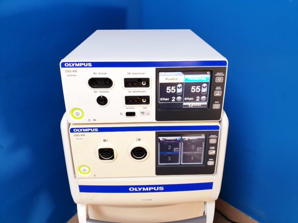 Olympus USG-400 // USG400 Ultraschall Generator ESG-400  // ESG400 HF-Generator TC-E400 Cart