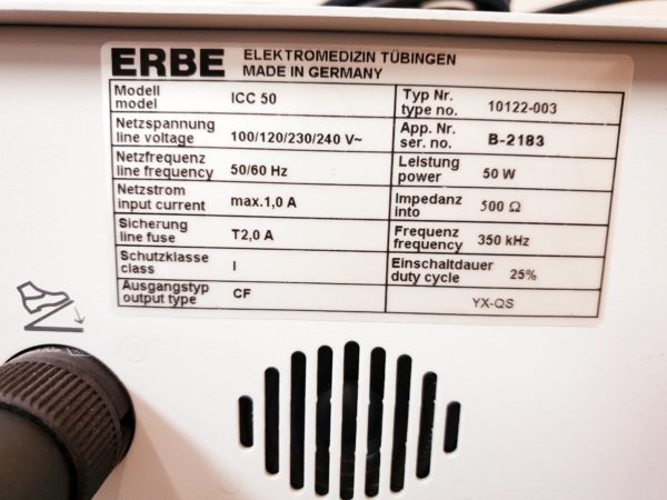 Erbe ICC 50 // ICC50 HF Gerät Chirurgiegerät