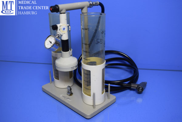 Dräger Absaugpumpe medizinische Pumpe mit 02 Sekretbehältern und Manometer