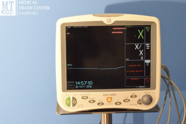 GE Dash 5000 Patient Monitor NBP SPO2 Temp ECG Wireless