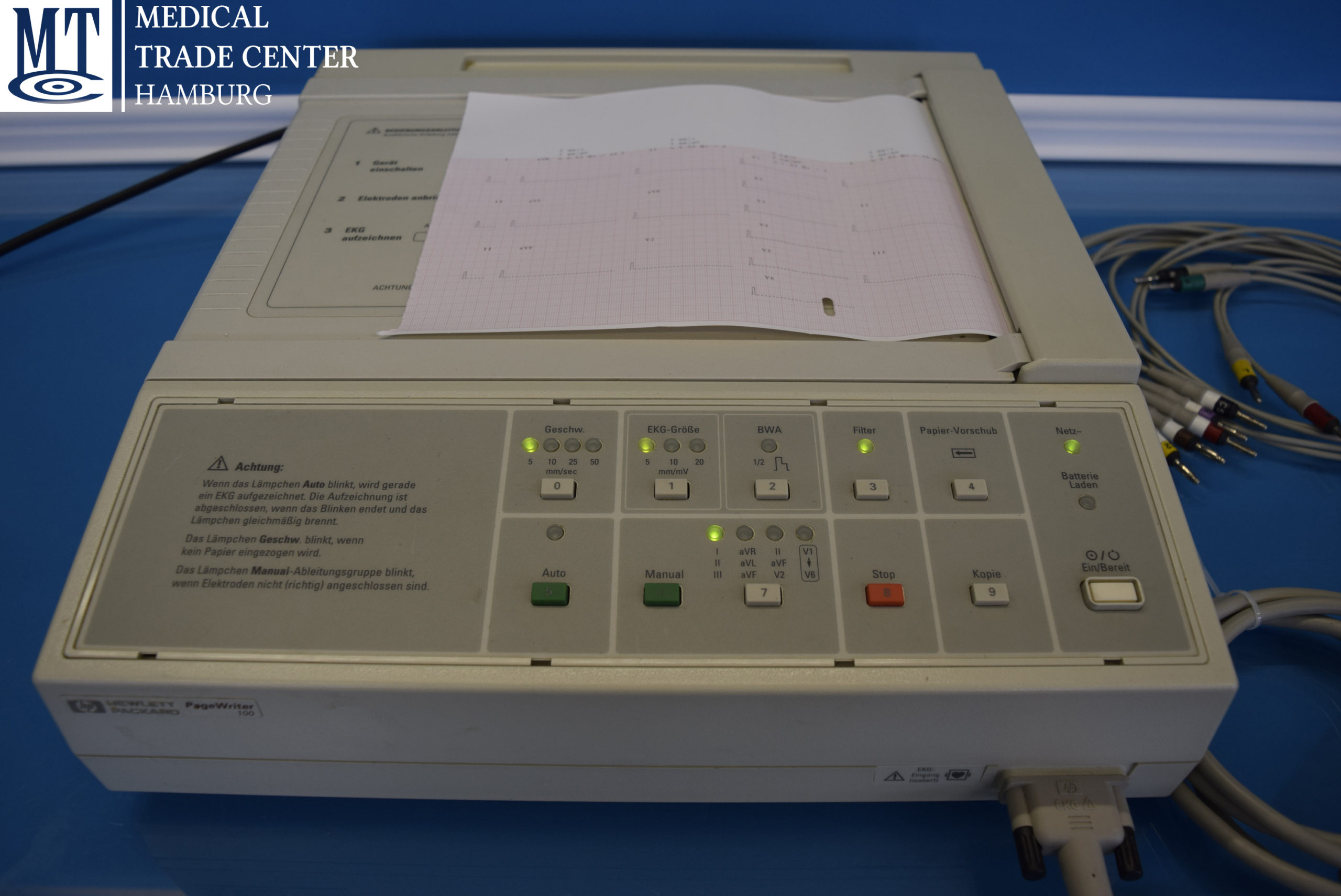 Hewlett Packard M1772A ECG EKG with Patient Cable MTC Hamburg