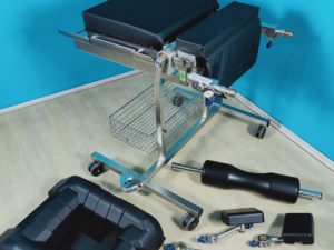 MAQUET 1007.04AC + 1007.07A0 + 1000.68 B0/10 Lagerungsaggregat für Wirbelsäuleneingriffe, mit Transportgestell ...