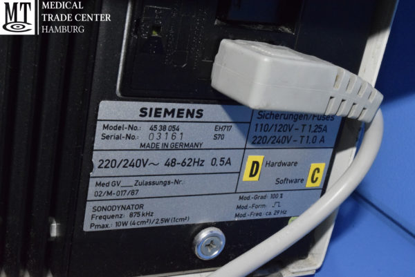 Siemens SONODYNATOR 834 + NEOSERV 826 Therapiegerät