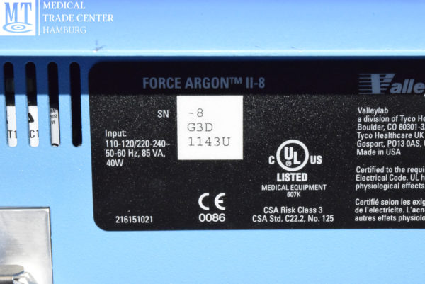 Valleylab Force Argon II ELECTRSURGICAL Generator