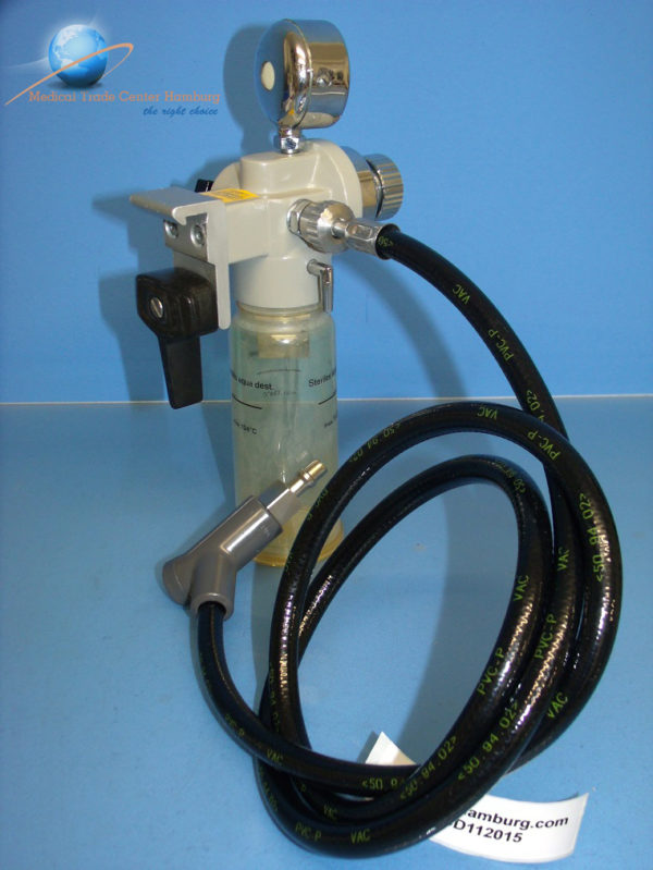 Dräger Flowregler mit Befeuchterflasche und Manometer