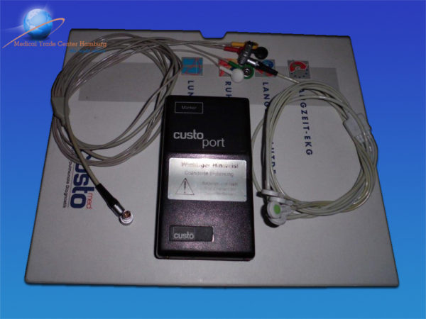 LZ EKG / Langzeit EKG Messgerät Custo Port , Marker mit Computer - Software -  + Printer