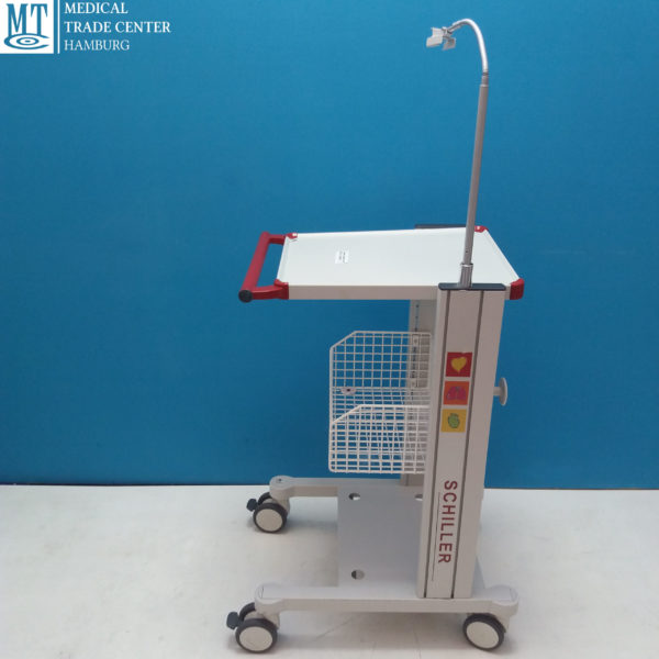 Schiller EKG Gerätewagen Rollbar