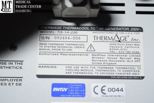 Thermage ThermaCool TC Laser - Radio Frequency (RF)